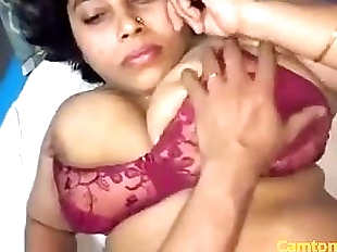Chubby Indian wife fucked by her husband with..